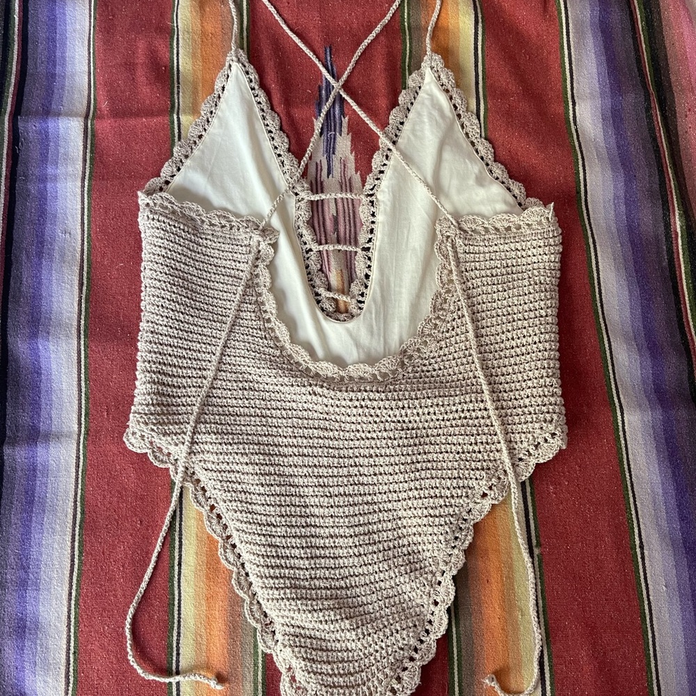 *SOLD* Crochet one-piece bathing suit. Bought from UO, sz Lg